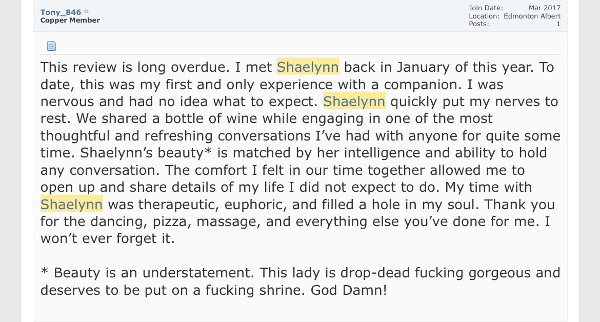 shaelynn__pm's tweet photo. Reviews like these … warm my heart 🥺🔥 

#reviews #CafReviews @CafNotaclue @cafreviews_com #YEGescorts

Thank you so much. I feel so special and grateful  to have been able to leave such an impact.  

Until next time. Xoxo https://t.co/iojtrOo6ZP