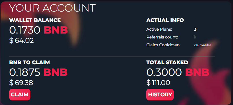 PassiveCrypto3's tweet photo. #BNB #BNBFURY #Passiveincome

Still can't quite believe this.

So test run update, original investment of $30... 
Re-staked each 0.1BNB each time it accumulated.
At $120 and still paying out!

Check it out:
https://t.co/UVSjUDiYOX https://t.co/J2kMnYq8Do
