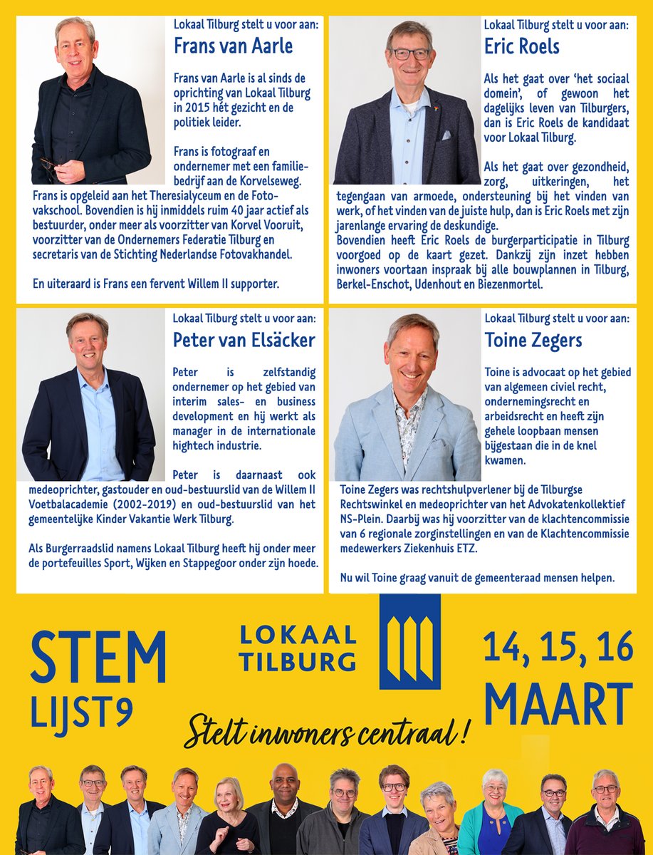 LokaalTilburg's tweet image. Stem Lokaal Tilburg!!!
