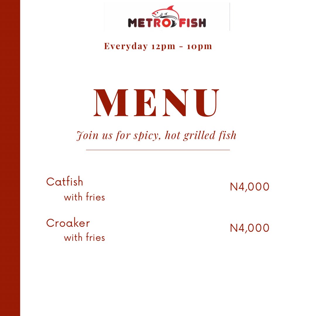 metro_fish's tweet photo. Catfish and Croaker Platters available today. Abuja people, send in your orders! https://t.co/EaQDbHPsM7