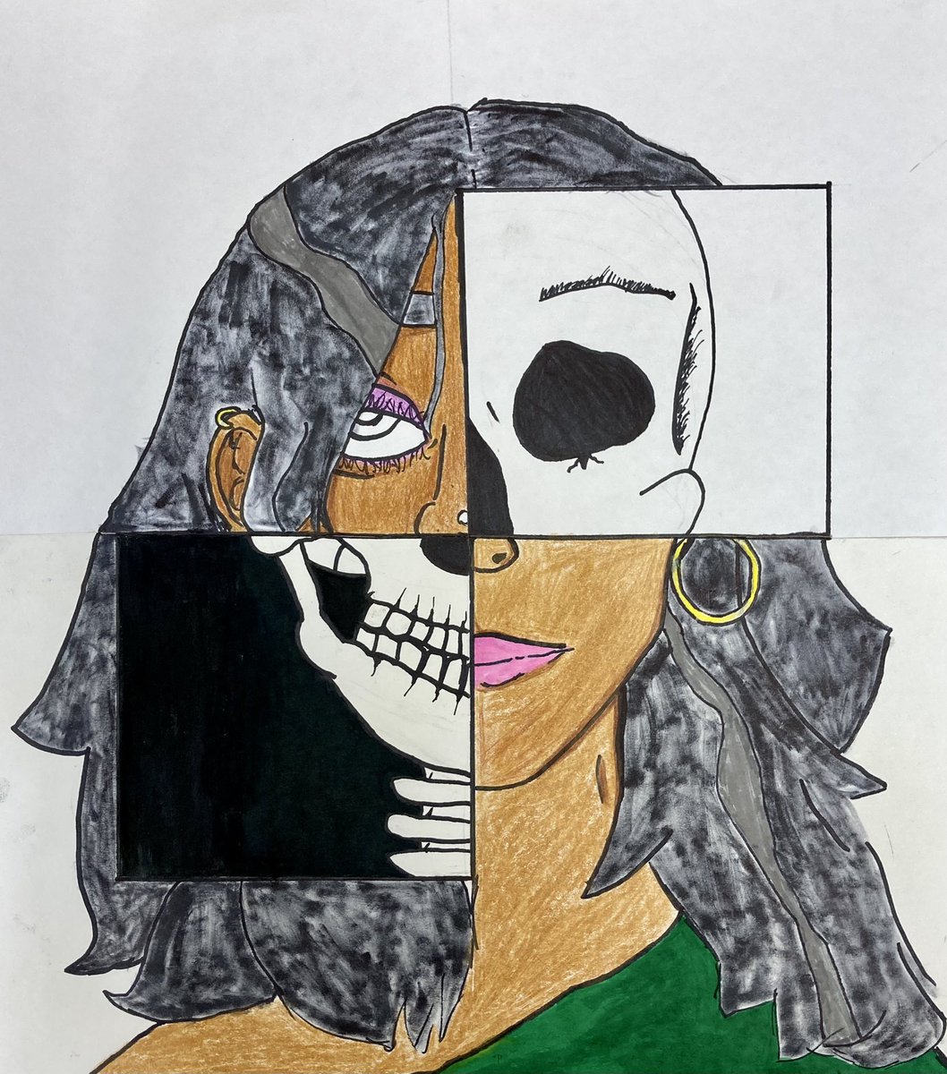 Art_with_MsG's tweet image. 8th Graders Alter-Ego self portrait project! Students explored ways to express different aspects of their personality and identity... beyond impressed with their outcomes! #TeamKidsFirst #MiddleSchoolArt