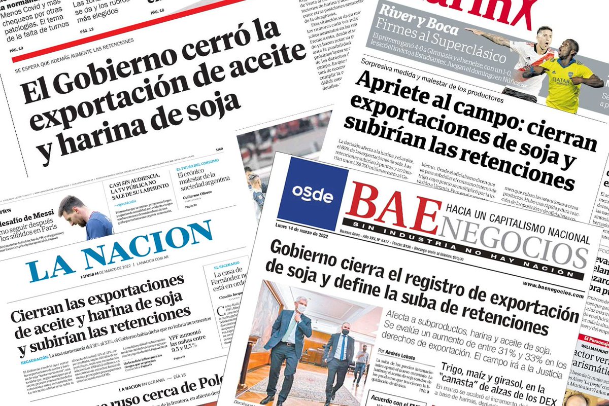 Si los lunes son difíciles, los lunes kirchneristas son imposibles. Comenzamos la semana con aumentos de 11,5% en combustibles, suba de las retenciones al campo y cierre de las exportaciones de soja. El Gobierno sigue apretando al que produce y asfixiando a los trabajadores.
