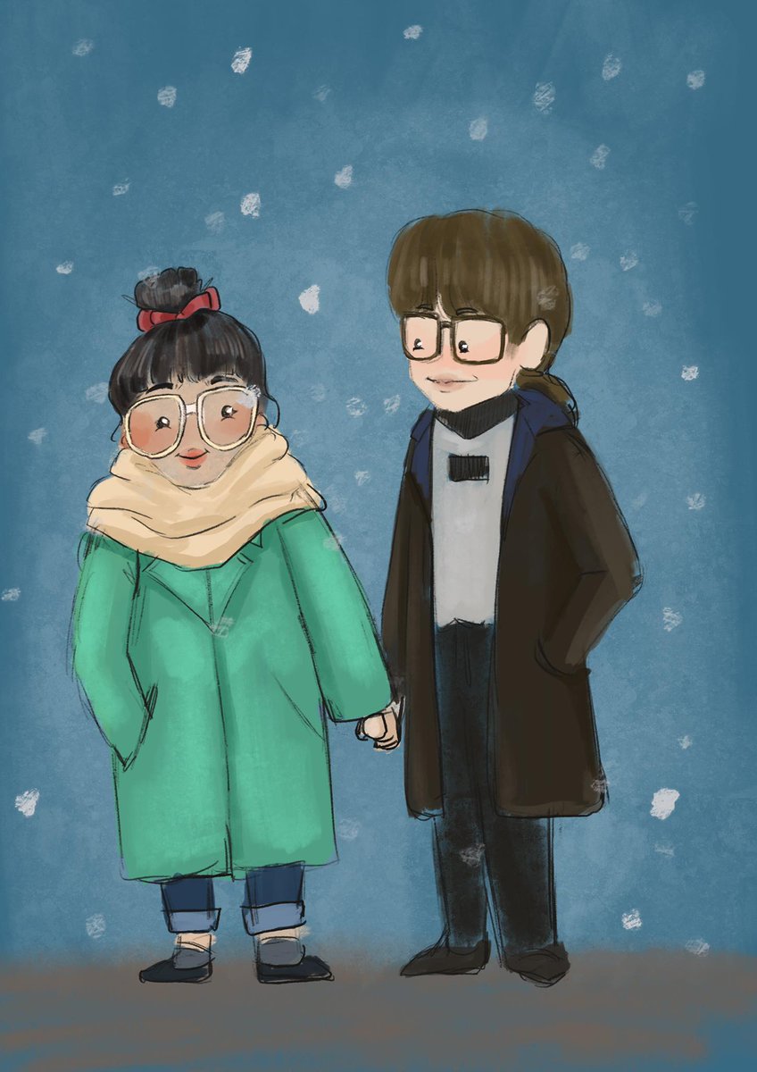 Strawberinna's tweet photo. pt 1 of many where in I draw/doodle me and @miniumwhim in series or movies that I end up liking while watching 

First up, Weightlifting Fairy Kim Bok Joo. 9/10 would always rewatch, it's so cute 🥰 https://t.co/nceM9sqI3A