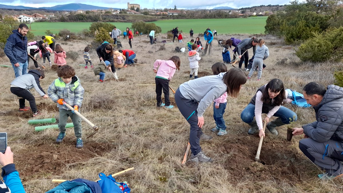 radio_vitoria's tweet photo. 🌳 Más de un centenar de alumn@s y sus familias plantaron este domingo especies autóctonas en una finca comunal del #concejo de #Apodaka
#Zigoitia #Gorbeialdea
🌈Entretenida mañana para los escolares de @San_Prudencio 👉 Acción por el clima
🎙️ Esta tarde en #Herrian @AcoaAke https://t.co/AiNObGlBt0