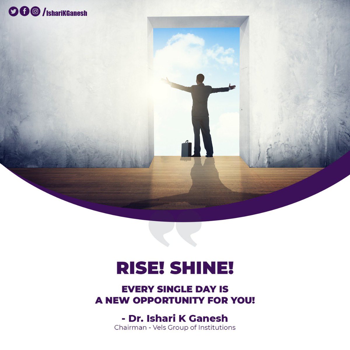 IshariKGanesh's tweet photo. Reminder!
Every single day is a new opportunity for you to start
over, start something new or continue your efforts to
reach your goal.
So, rise and shine. Conquer your day!
.
#DrIshariKGanesh #NewDay #NewWeek #ReachYourGoals #MySuccessGyaan #PositivityInLife https://t.co/VumRNPU2jR