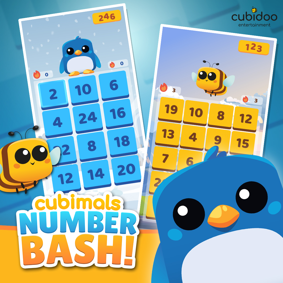 Very soon there will be a new game by Cubidoo Entertainment that is created for pastime &amp; brain training - suitable for all ages. In case you can’t wait to find out more, here is a foretaste of Cubimals: Number Bash!🐧

#gaming #mobilegame #announcement #casualgame #numbers #dev