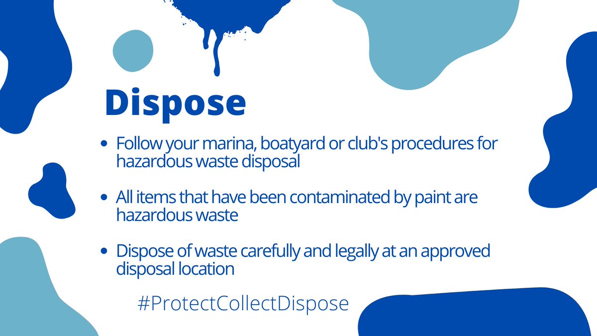 PremierMarinas's tweet photo. This week is Protect, Collect and Dispose Week! A campaign by The Green Blue to raise awareness of the importance of environmental best practice when removing and refreshing anti-fouling - https://t.co/F9jJbNWZVX
#greenblue #savetheplanet #environment #ProtectCollectDispose https://t.co/7d4cziAgIN