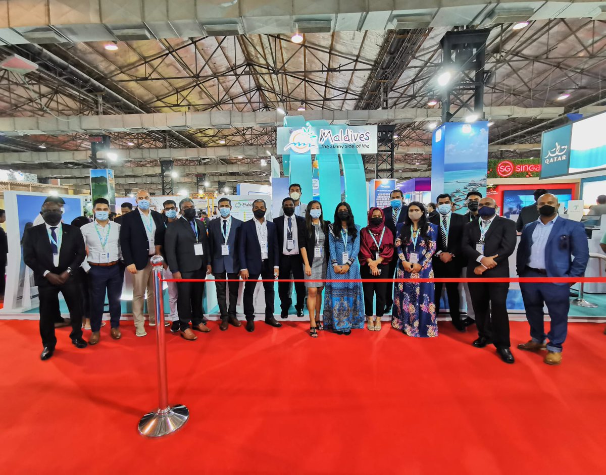 visitmaldives's tweet photo. Visit the Maldives stand D100 at @OTMIndia held in Bombay Exhibition Center, connect with the Maldives travel trade and find out what's new in the Maldivian tourism industry.
#WorldsLeadingDestination2021 #Maldives #VisitMaldives #SunnySideOfLife https://t.co/zCPgBmpXza