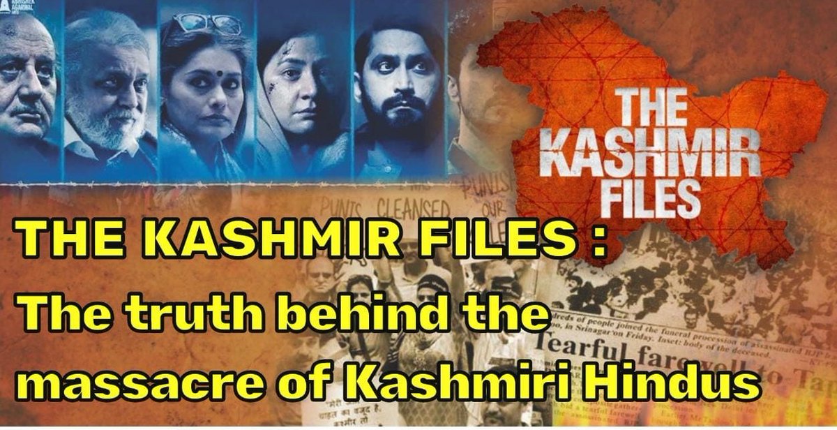 #TheKashmirFiles  released on March 11 shows the reality of atrocities on #KashmiriHindus in the 1990s. It also shows how the jihadis in Kashmir massacred Hindus and forced them into exodus.
So far, no one has dared to make such a film. 
#Make_KashmirFiles_TaxFree Nationwide