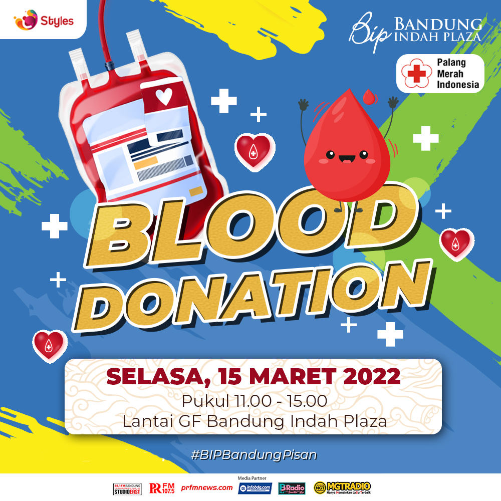 BIP Blood Donation bersama PMI Kota Bandung

Saatnya kita berbagi dengan saudara-saudara kita, setetes darah kita akan sangat berarti untuk mereka yang membutuhkan.

Hari Selasa, 15 Maret 2022
Pukul 11.00 - Selesai
di Lantai GF Bandung Indah Plaza