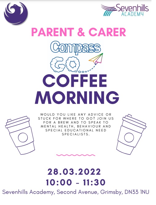 ashley2182's tweet photo. Are you a parent/carer in NE Lincs and stuck for where to go for advice about Mental Health, Behaviour or SEN for your child? On 28/03/22, @_Sevenhills &amp; @CompassGoMHST are hosting a Coffee Morning where you can speak to specialists in these areas. https://t.co/yBAotYfAIz