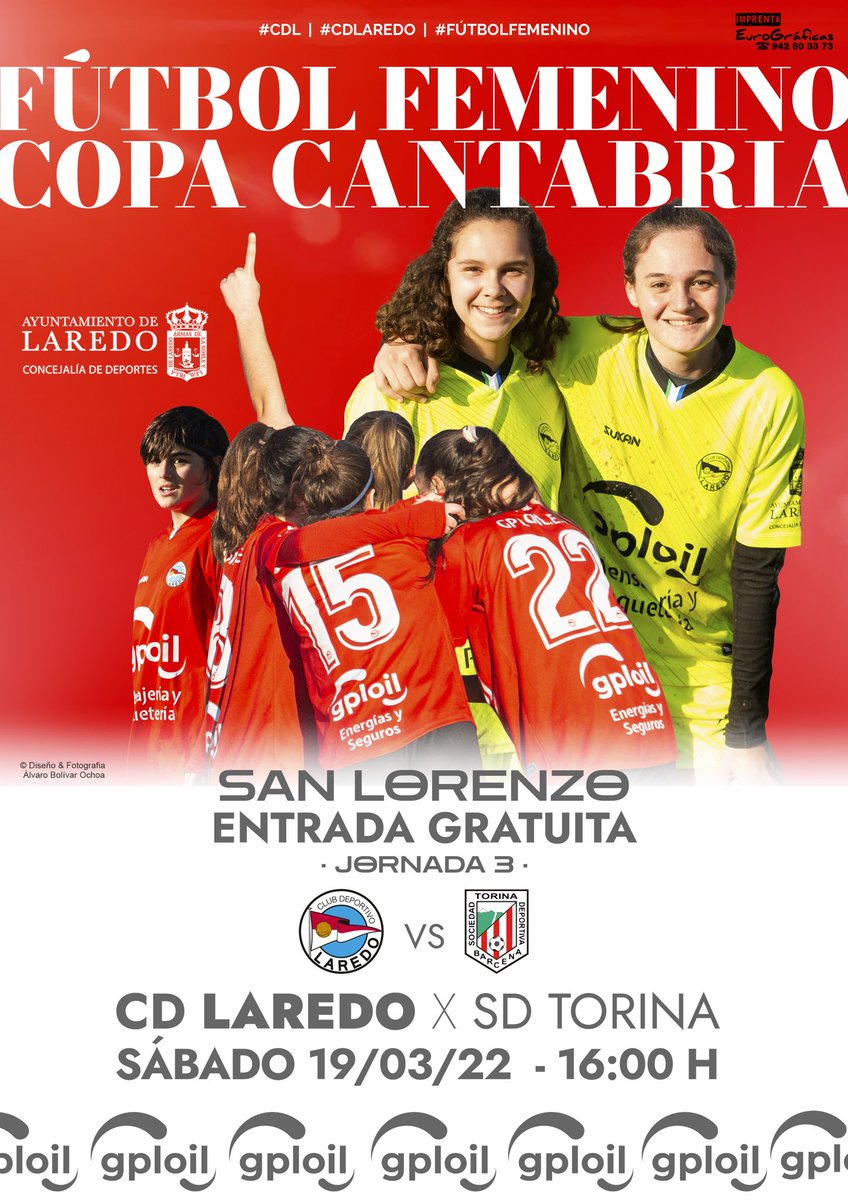 📢FEMENINO | ¡Todas preparadas para el PARTIDAZO que viene el sábado en 🏟 SAN LORENZO.

J3 | Copa Cantabria
🆚 <a href="/SDTORINA/">SD TORINA</a> Femenino
🗓Sábado 19/03
⏰ 16:00h
🎟 Entrada GRATUITA 

¡Os esperamos a todos!
🔥¡VAMOS, ROJILLAS!

#CDLaredoSDTorina

#CDL | #CDLaredo | #FutbolFemenino