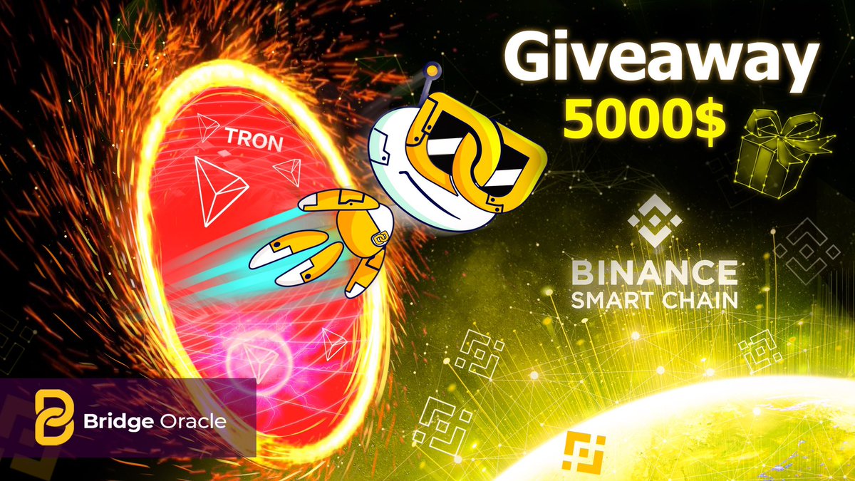Bridge AI (@bridge_oracle) on Twitter photo 🎉 To Celebrate for relaunch #Bridge's Project On #BSC with the strongest New Road Map, we're giving away $5000 worth $BRG to 100 Lucky winners🎁
All you need:
✅Like +Follow <a href="/SinaEstavi/">Sina Estavi</a> & @Bridge_Oracle
✅Retweet with comment #BRGArmy & #BSC
✅Tag 3 #Crypto Traders on Twitter 🎉 To Celebrate for relaunch #Bridge's Project On #BSC with the strongest New Road Map, we're giving away $5000 worth $BRG to 100 Lucky winners🎁
All you need:
✅Like +Follow <a href="/SinaEstavi/">Sina Estavi</a> & @Bridge_Oracle
✅Retweet with comment #BRGArmy & #BSC
✅Tag 3 #Crypto Traders on Twitter