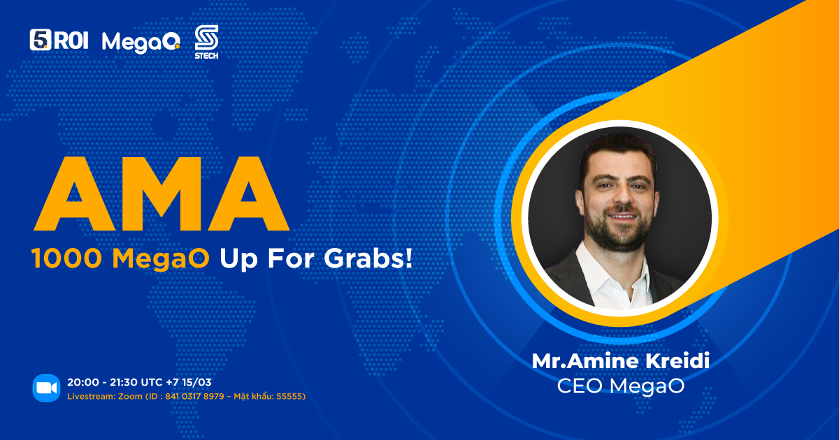 5roiglobal's tweet photo. 🟢Introduction about MegaO CEO - Mr. Amine Kreidi
🌟Details: https://t.co/kpDUJkAgu7
💰Airdrop 1000 MegaO Up For Graps ➡️https://t.co/GtDvt39Eo8
⏳Program start time: 13:00 (UTC) Tuesday, March 15, 2022.
#5ROIGlobal #STECH #MegaO #AMA #Airdrops #Tokens #Match2022 https://t.co/SSgj1WtUaG