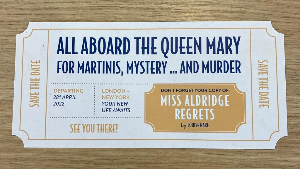 HQstories's tweet photo. Welcome aboard the Queen Mary for martinis, mystery and... murder πΈ
We're out on the road this week with the one and only @LouRHare dropping some VERY special parcels off with some lucky booksellers!
Just take a look at these #MissAldridgeRegrets goodies π https://t.co/mPE6neBwCb