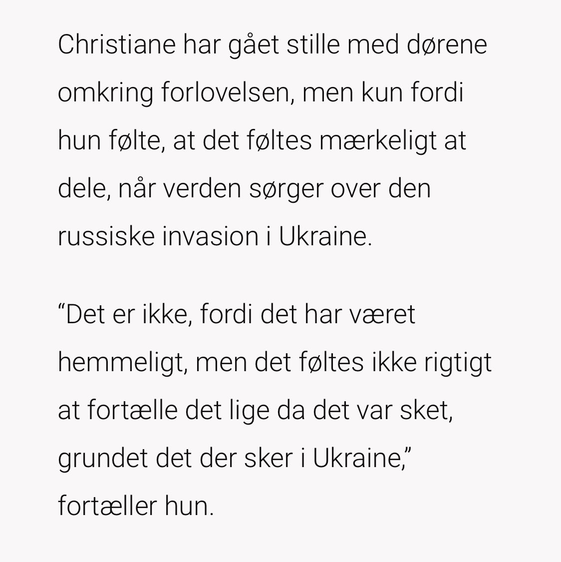 Jeg er sikker på, at denne nyhed er noget ukrainerne kan varme sig på, nu hvor det hele ser mere lyst ud for dem end for en måned siden.
