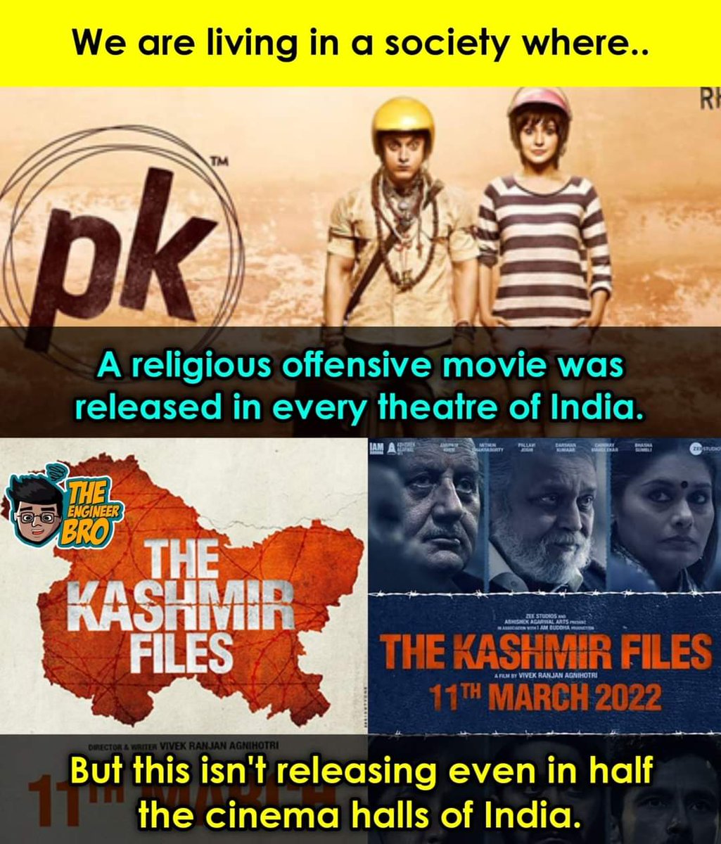 The heart wrenching narration of 1990 exodus #TheKashmirFiles is not just a mere movie but it shouts of the pain, fear and trauma every #KashmiriPandit had to go through.. 
The world should know what they had to go through..

#make_kashmirfiles_taxfree nationwide