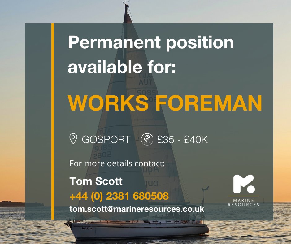 MarineResources's tweet image. Do you have experience #buildingboats or perhaps being around #refits while #crewing? ⛵ Our client is seeking someone with #technical knowledge and #organisational skills to join their #yacht #build and #refit centre. For more info contact Tom Scot📞 02381680523
