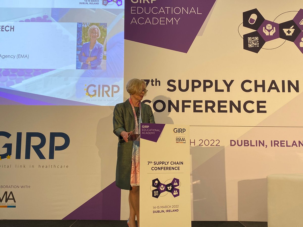 GIRPBrussels's tweet photo. Emer Cooke, @EMA_News Executive Director opens #GIRPSCC applauding the key role of full-service #healthcare distributors for providing up-to-date intelligence on what is happening on the ground + the challenges faced in the #pandemic to help mitigate shortages &amp; supply disruption https://t.co/zQD7Tj748V
