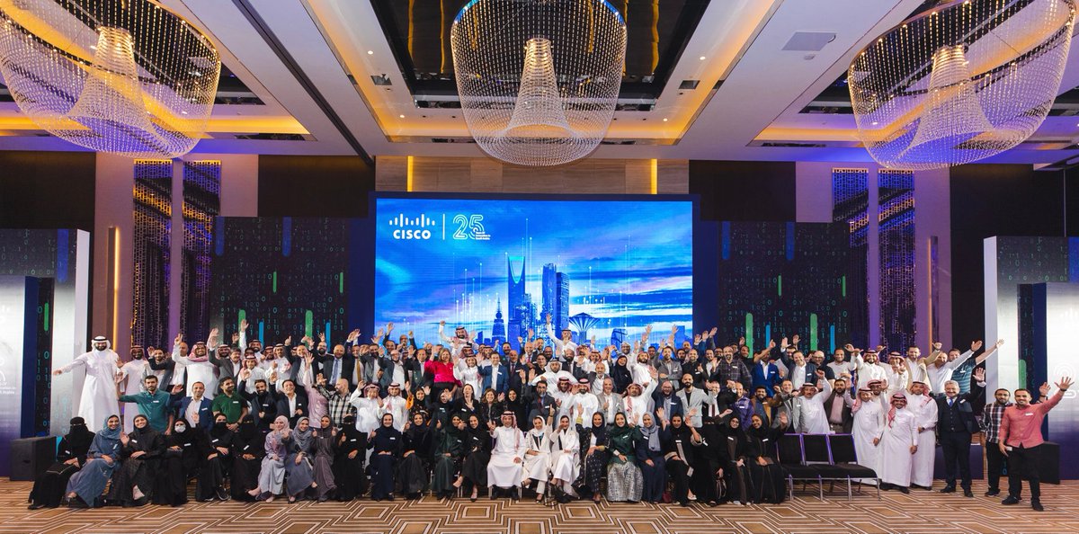 CiscoSaudia's tweet image. Cisco celebrating 25 years of success in #SaudiArabia highlighting its key milestones across the years alongside Cisco leadership and team as well as key customer and partner executives 

#CiscoSaudi25 🇸🇦