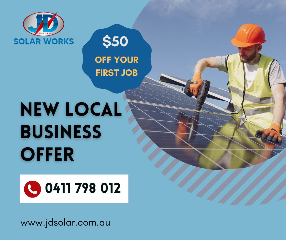 Call :+ 0411 798 012 
jdsolar.com.au 
#jdsolarworks #jdsolar #jdelectrical
#solarinstallation #solarinstallers #queensland #solarbrisbane #brisbane