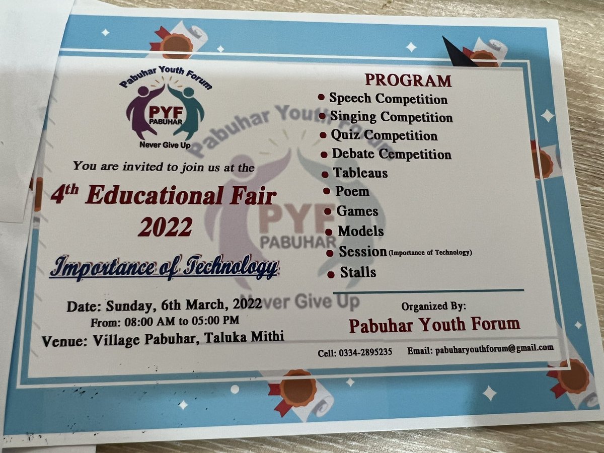 PartabShiwani's tweet photo. Outcomes of #SindhScienceFestival now every school plans to organise event and populariseSTEM education. As announced by Honourable Minister Edu n Literacy Sindh @sardarshah1 will organise Science Festival in every district. @SELD_Sindh https://t.co/viHVMIjMJM