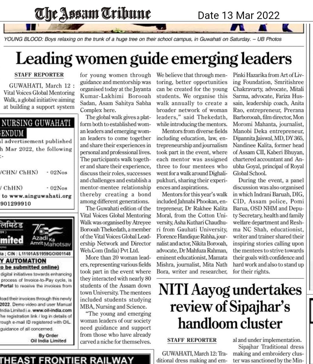 webcom_india's tweet image. As a socially responsible company, we are happy to be associated with the #Vitalvoicesglobalmentoringwalk at Guwahati since 2012.

The 7th edition of the walk held at Guwahati on the 12th of March 2022 was a resounding success!

 #vitalvoicesglobalmentoringwalkassam
