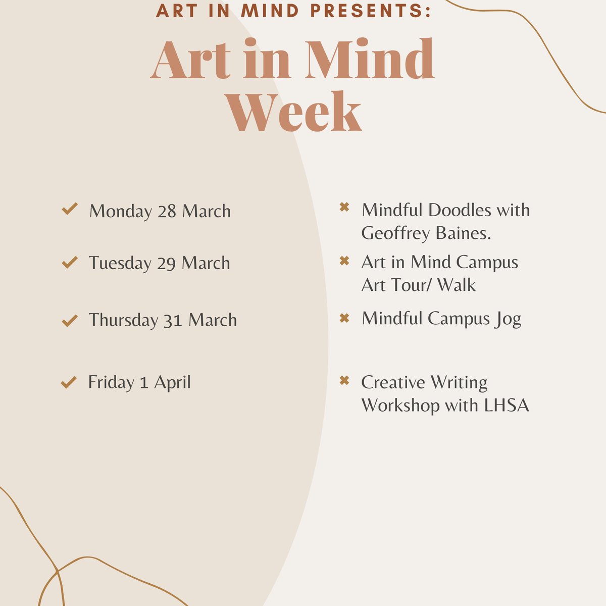 CRC_EdUni's tweet photo. The #ArtinMind student curators welcome you to join Art in Mind Week! Click the links below to sign up for an event 👇 https://t.co/pTmLaraM5A