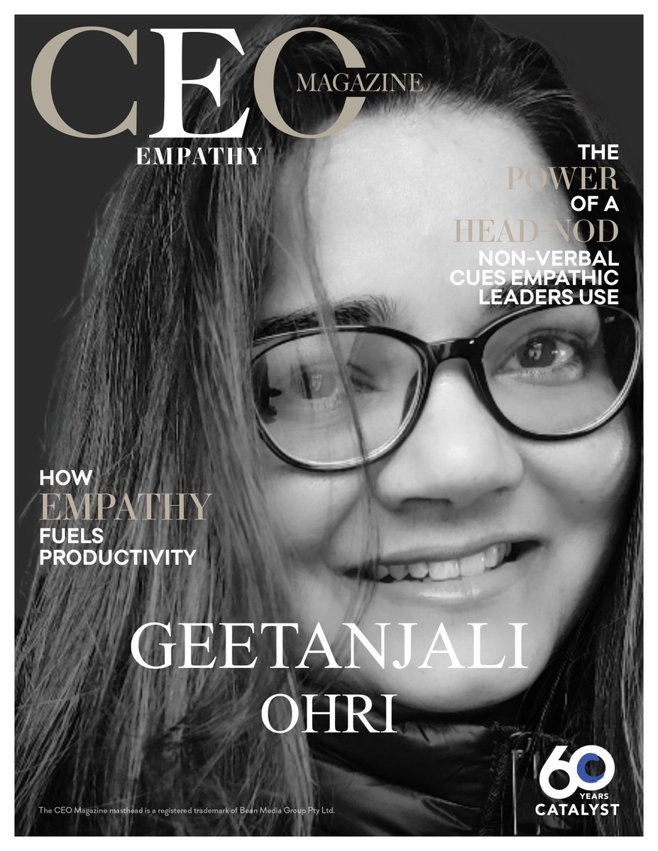GeetanjaliOhri's tweet photo. I’m stepping into the role of CEO (Chief Empathy Officer) to #BiasCorrect unconscious beliefs by helping reimagine what leadership looks like, promoting EMPATHY, a skill historically deemed “unfit” for leadership, as a core part of the job. https://t.co/qiw7zsOCKC