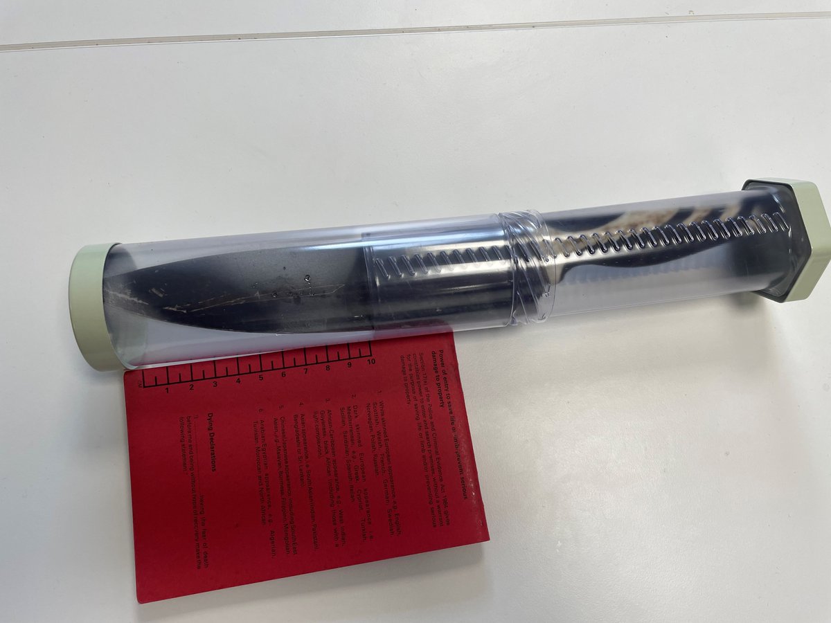 MPSMillHill's tweet photo. After a telephone call from a member of the public, this knife was recovered and destroyed. We are working together with the public to make London safer.
Call independet Crimestoppers on 0800 555111 and help to stop knife crime.
#stopknifecrime #StaySafe #millhill https://t.co/mrG2Gmlbkk