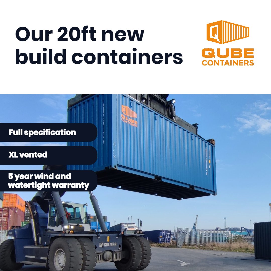Get a quote for our 20ft new build containers today to benefit from or market leading specification.
qubecontainers.co.uk/20ft-shipping-…
e-mail: enquiries@qubecontainers.co.uk
tel: 03301 229943
#20ftcontainers