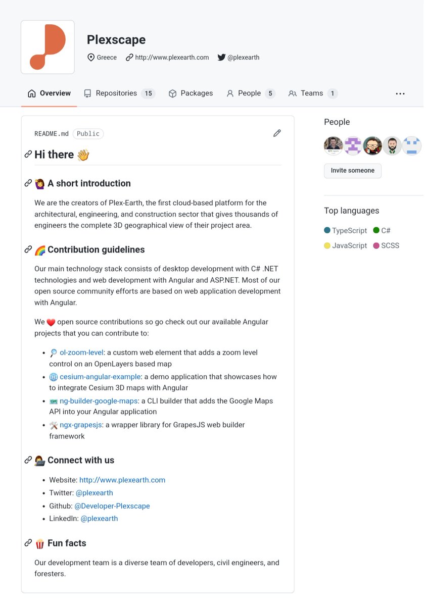 💫 New Github landing page for <a href="/plexearth/">Plex-Earth</a> is live!

Check it out to learn more about us and how you can contribute to our Angular open source projects. If you have any question, feel free to ask me or <a href="/ioannis_klimis/">Ioannis Klimis</a> 😃

github.com/Developer-Plex…
 
#github #Angular