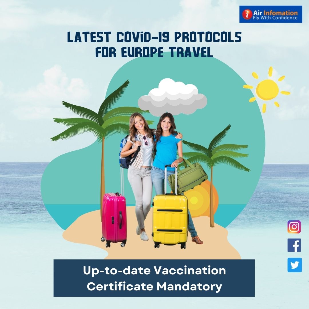 airinformations's tweet photo. Are you planning on visiting Europe anytime soon? Before you make your flight booking, know about the latest Covid-19 travel requirements for 'the old continent'. Read our blog for all the necessary details: 
https://t.co/6Jkk059RGW
#europe #europetravel #europecovidrestrictions https://t.co/VcIo0jveaV