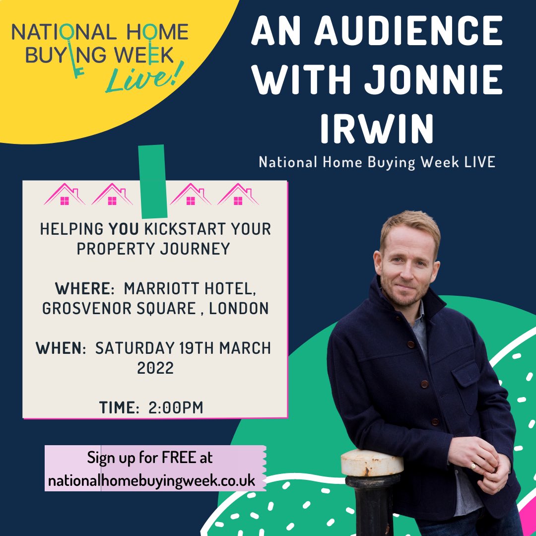 This Saturday 19th I’ll be appearing at National Home Buying Week Live in London. They’ll be loads of experts from across the industry &amp; I’ll also be doing an interview on stage in the afternoon Sign up for free; nationalhomebuyingweek.co.uk.  #unlockthedoor
 #liveonstage #unfiltered