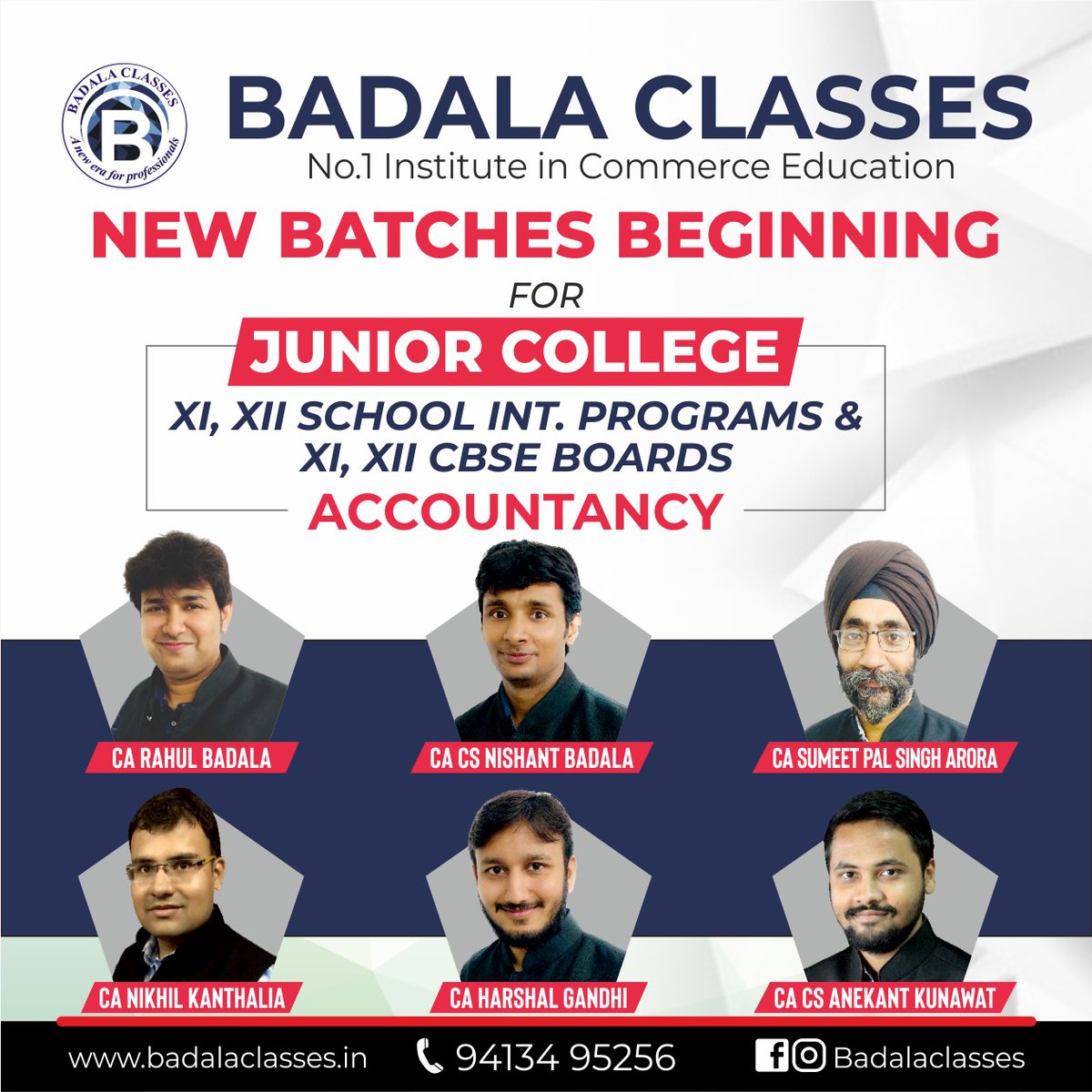 BadalaClasses's tweet photo. With the best faculty team, we announce new batches for : Junior College
• XII+Found (Mrng &amp; Evng batches)
• XII CBSE
#badalaclasses
#badalaclassesudaipur
#badalians #juniorcollege #new #newbeginnings #newbatch #success #successmindset #cbse #rbse #12th #teacher #team #best https://t.co/kHRhv9Lvtj