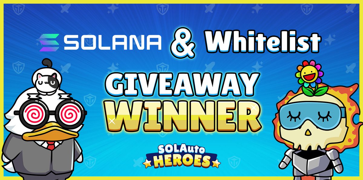 Hello Heroes!
Our first ever WHITELIST giveaway is already done.

Here are the winners:
@Rogertrey336
<a href="/emredemir700/">Emre</a>
@ahsensarigul
@k3suhjo
@floodfoxie
@Jonny27488005
<a href="/JayDeeNft1/">JayDee 💎</a>
<a href="/dikdurbe/">dikdur</a>
@nursenirre 

Thank you everyone and <a href="/sol_nfts/">SolNFTS</a> for hosting the giveaway 
#Solana #Whitelist