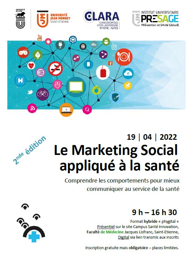 Labo_Coactis's tweet photo. La deuxième édition du symposium "Marketing social appliqué à la santé" se déroulera le 19 avril 2022 à Saint-Etienne et en format hybride. Inscription libre mais obligatoire ! https://t.co/I6eCbJcWqF cc @MsasSymposium #MSAS2022 https://t.co/KHt0HTzbSy