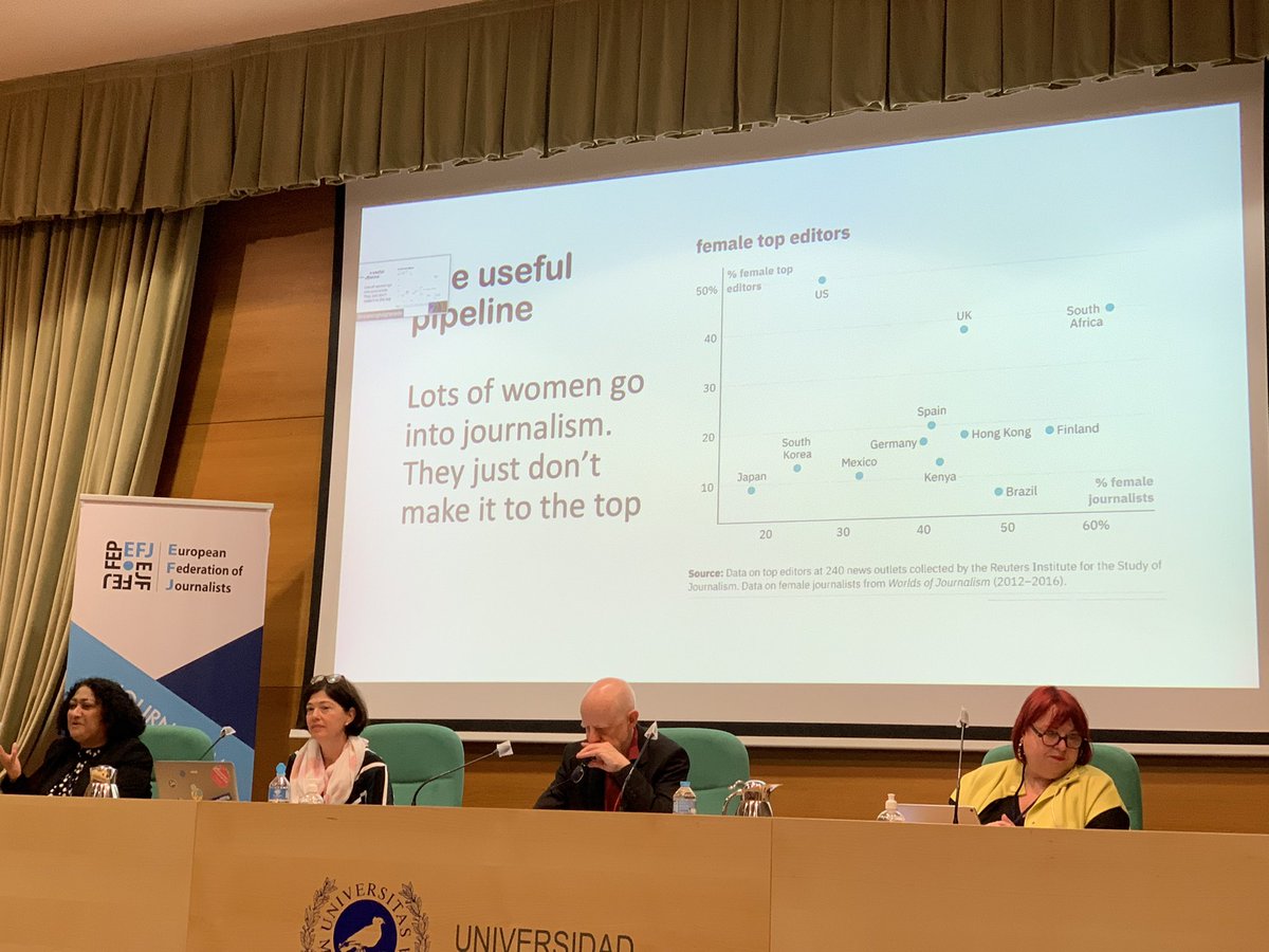 europe_gamag's tweet photo. “A lot of women go into journalism, but they don’t get to the top, and even in countries with high index of gender equality; so it is a really a problem with media!” @MeeraSelva1 #trustinmedia @EFJEUROPE https://t.co/749H7muUer