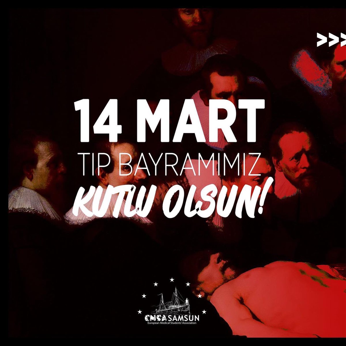 EMSASamsun's tweet photo. Değerli meslektaşlarımız, 14 Mart Tıp Bayramımız kutlu olsun! 🩺

Tablo: The Anatomy Lesson of Dr. Nicolaes Tulp, Rembrandt, 1632 https://t.co/WPXhg39Q7N