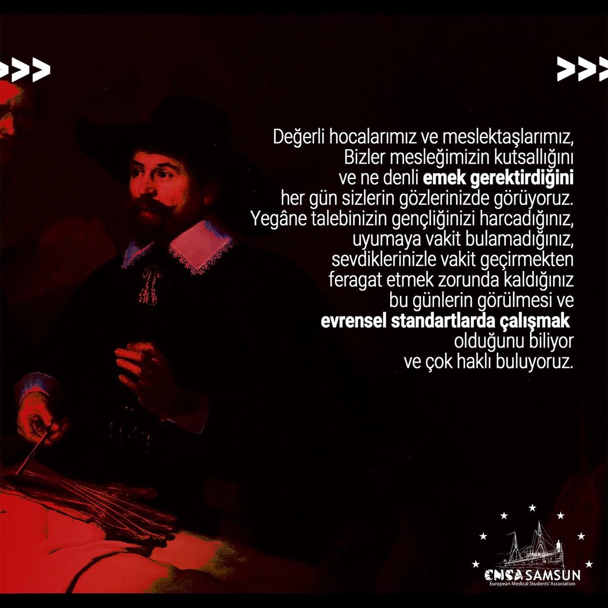 EMSASamsun's tweet photo. Değerli meslektaşlarımız, 14 Mart Tıp Bayramımız kutlu olsun! 🩺

Tablo: The Anatomy Lesson of Dr. Nicolaes Tulp, Rembrandt, 1632 https://t.co/WPXhg39Q7N