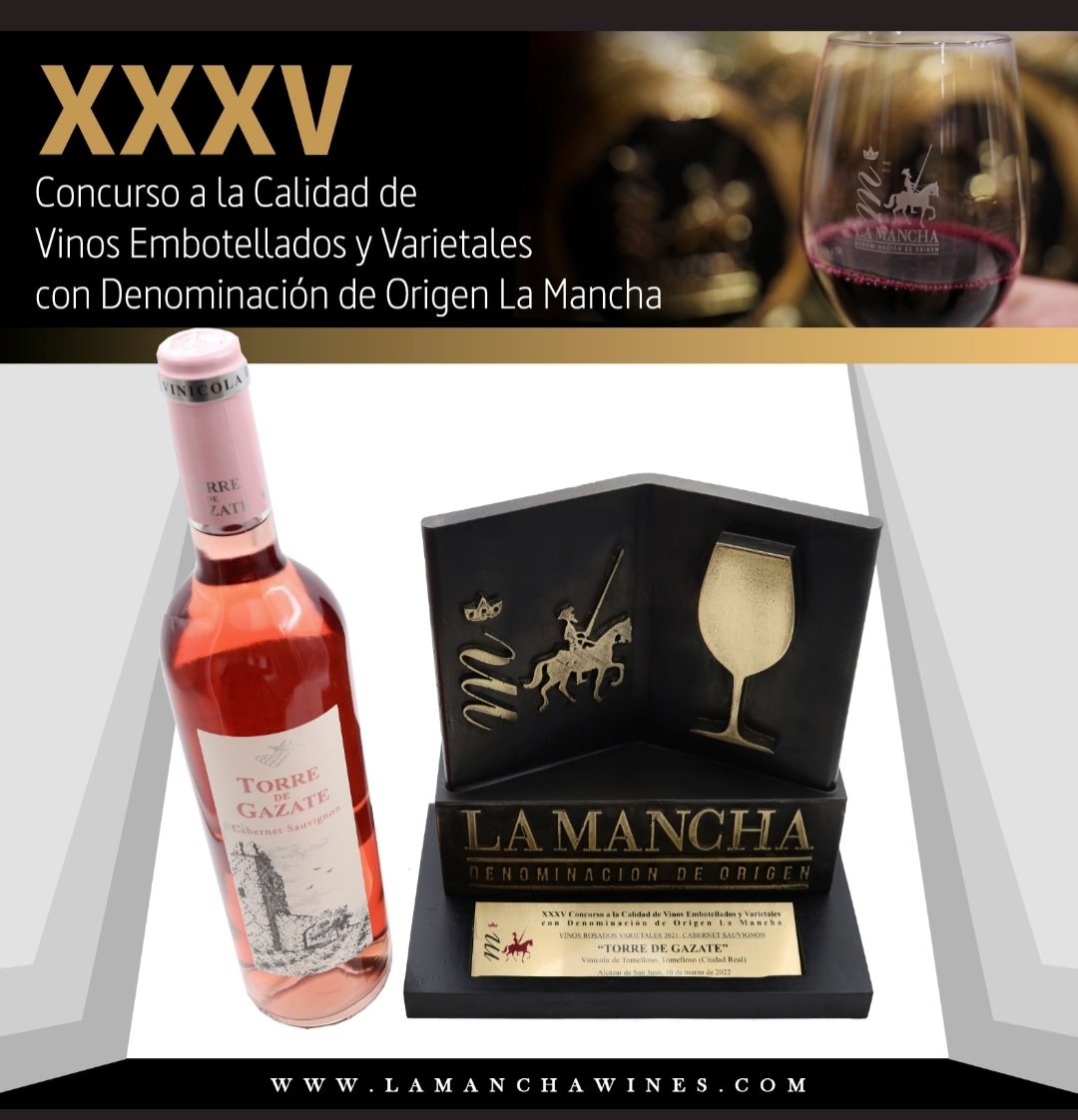 TomellosoWines's tweet photo. Vinícola de Tomelloso obtuvo varios premios en el XXXV concurso de calidad de los vinos embotellados y varietales.
#Torredegazaterosado Medalla de Oro #Añil Medalla de Plata #Mantolanbrutnature Medalla de Bronce #Fincacerradamacabeoecologico Medalla de Plata
#premios #domancha https://t.co/1LdN3MV1o3