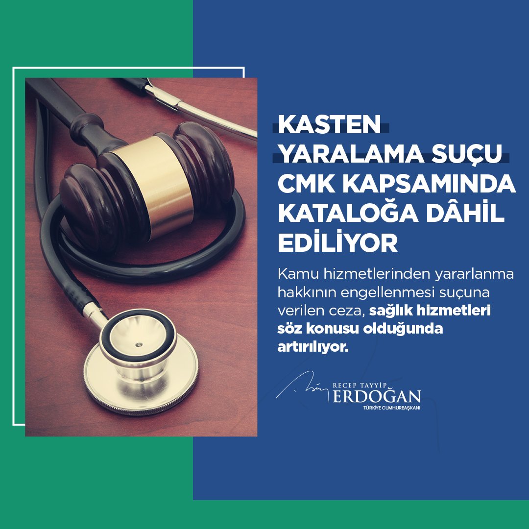 RTErdogan's tweet photo. Bir süredir sağlık çalışanlarımızın beklentilerini mümkün olan en üst düzeyde karşılayacak bir paketin hazırlıklarını yürütüyoruz.

İlk müjdemiz yapılan saldırılarla ilgili sıkıntıları kati şekilde çözecek bir düzenlemeyle ilgilidir. https://t.co/3sVxceOCYR