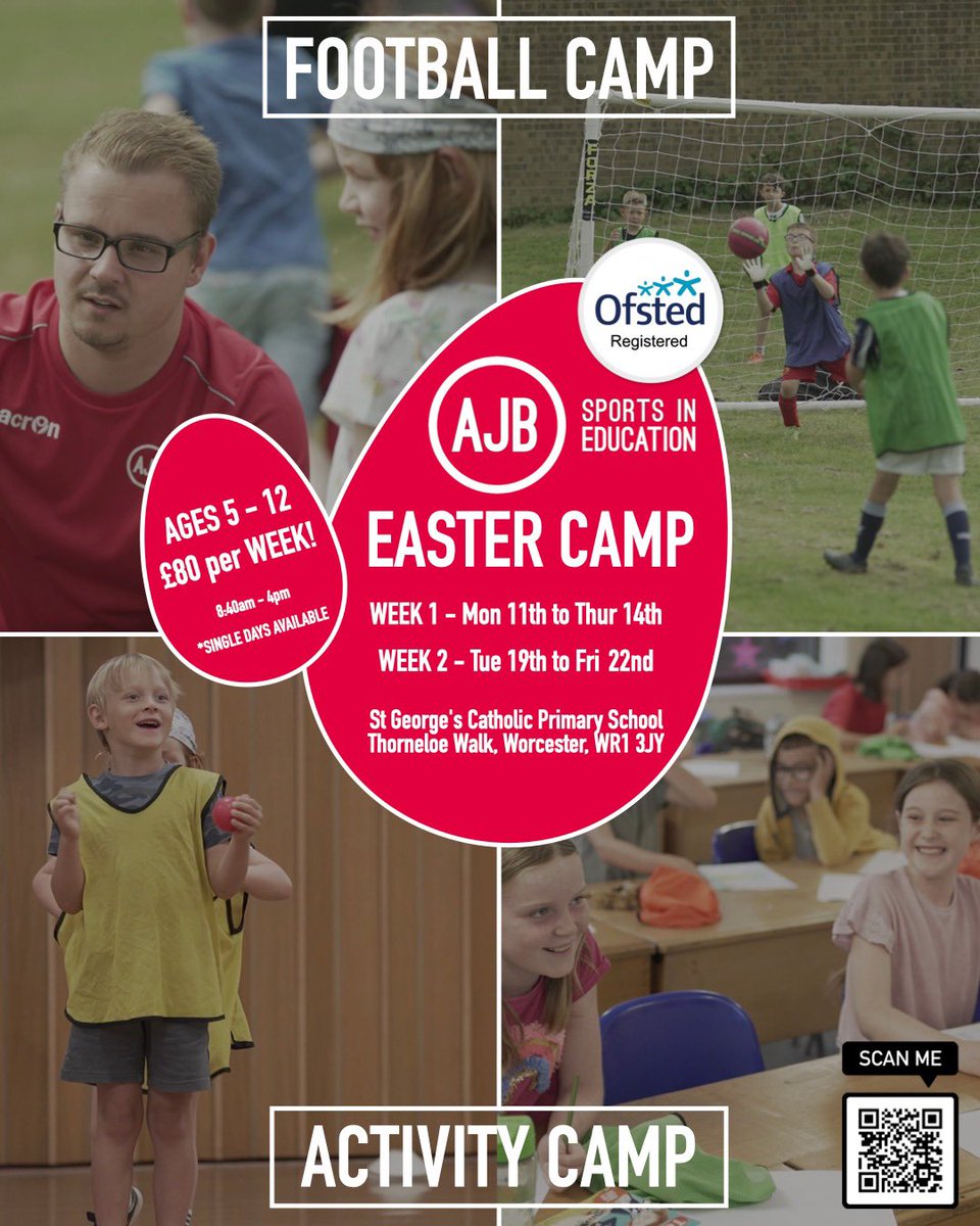 warndonvfc's tweet photo. Are you looking for activities for your children over the Easter holidays. Why not try AJB activitiy weeks. For more
Information see: https://t.co/0ZnfCeSboG  @AJB_sport https://t.co/pIvhALqI30