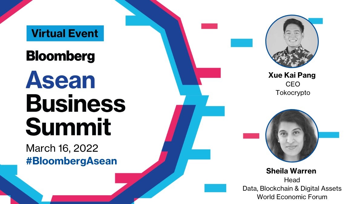 BloombergLive's tweet photo. While China is trialing its CBDC, Singapore is working on a digital-asset strategy of its own. What will the future of money look like in Asia? We discuss with @Tokocrypto's @pangxuekai & @crypto_council's @sheila_warren at #BloombergAsean https://t.co/1cBM6mII6j https://t.co/spiddkBIl4