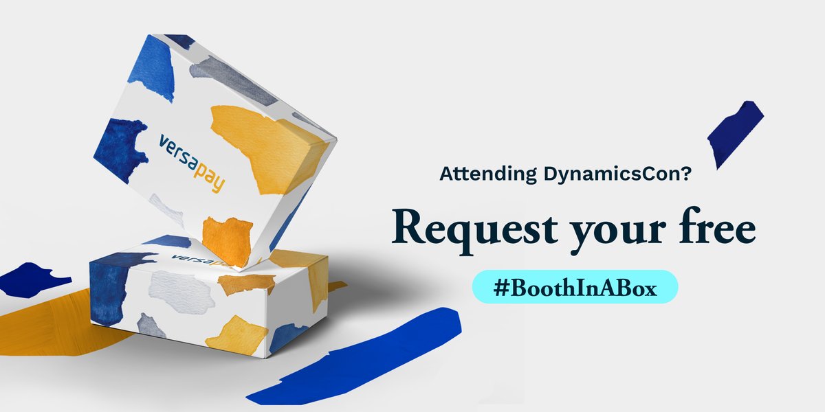 Free #BoothInABox for all <a href="/Microsoft/">Microsoft</a> Business Application Professionals attending #DynamicsCon!

Join us virtually to hear from our Chad Nicholson and <a href="/dgersten/">david gersten</a> on Collaborative AR ✨  Versapay + Microsoft Dynamics. bit.ly/3C9p1Rb

<a href="/Dynconference/">DynamicsCon</a>  #MindTheARGap