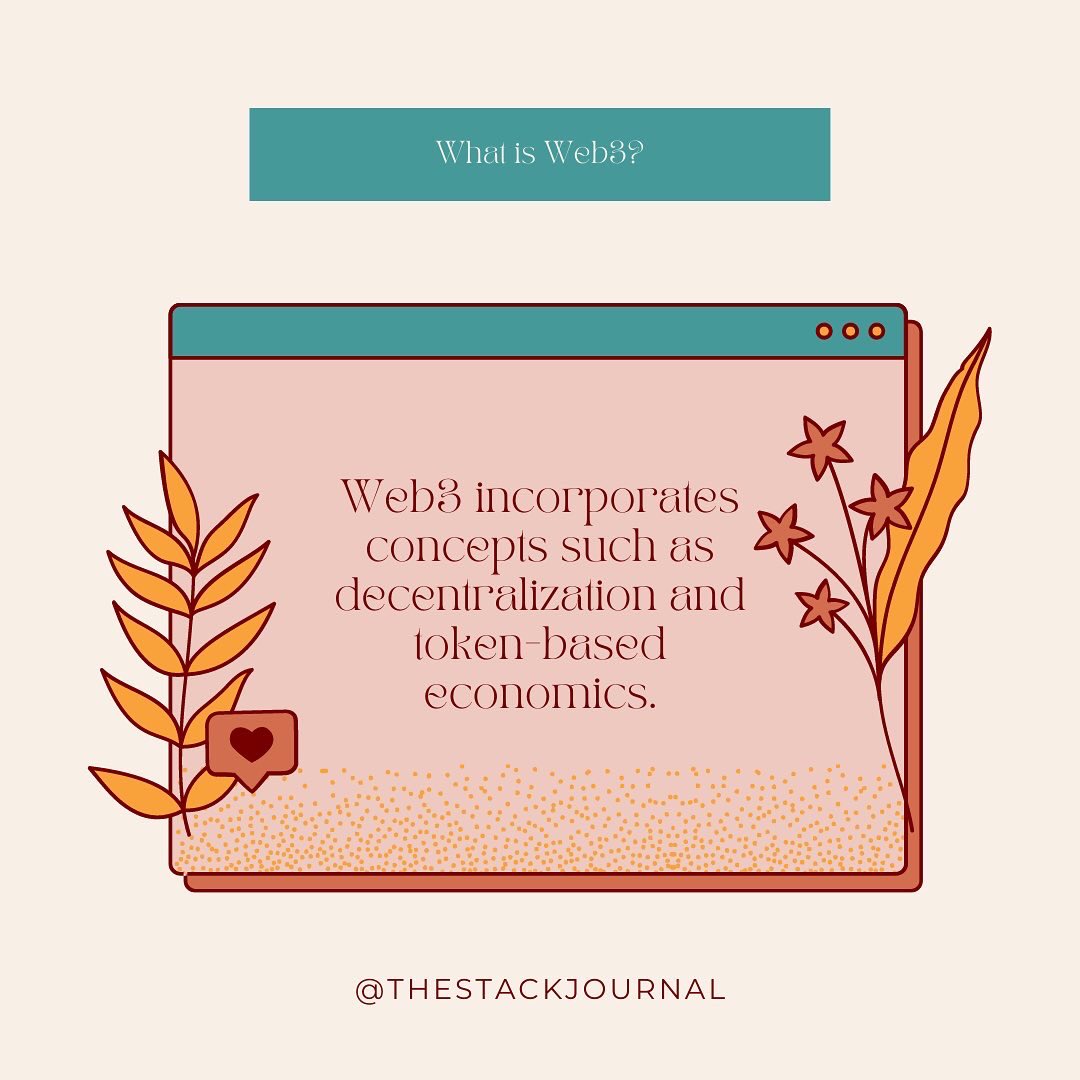 TheStackJournal's tweet photo. Question of the day!
What is Web3? What have you read or heard about Web3? π€
Swipe to read more about what Web3 is and more.
#web3 #womenintech #thestackjournal #tsj #documentwomen https://t.co/5UIKnJgo2x