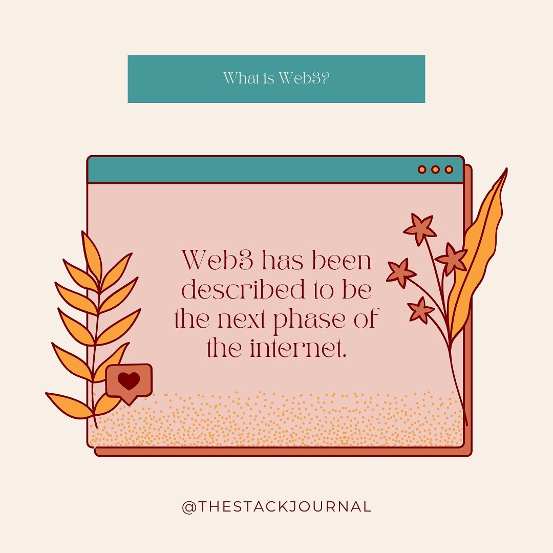 TheStackJournal's tweet photo. What do you know about Web3?
#web3 #womenintech #thestackjournal #tsj #documentwomen https://t.co/BFbKnyXId9