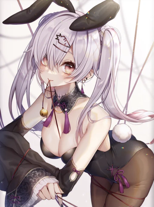 #ホワイトデーは銀髪白髪を愛でる日 
🐰🍢🤍 