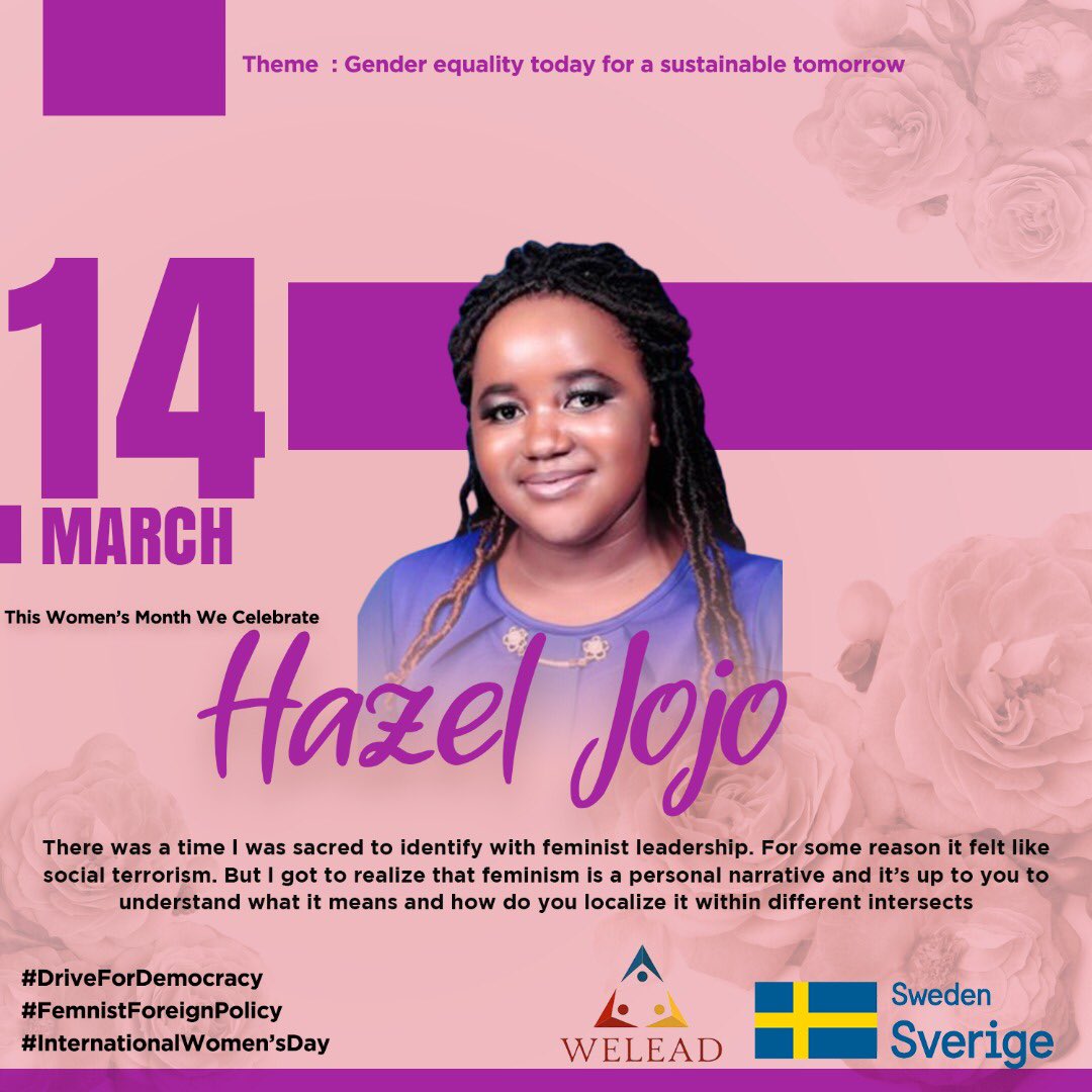 weleadteam's tweet photo. Today we celebrate @HazelJojo2 and amazing feminist and social worker. #FeministForeignPolicy @SwedeninZW @PehrsonA https://t.co/m4J5iy8f1J