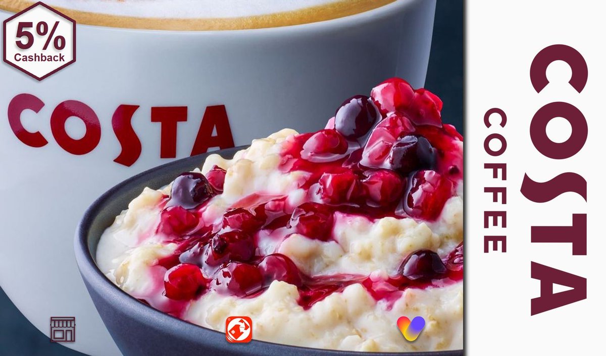 5% Cashback In-Store <a href="/CostaCoffee/">Costa Coffee</a> Now serving an M&amp;S Food Selection! ☕️🥪🍪🍲🥤 cashbackapp.com
